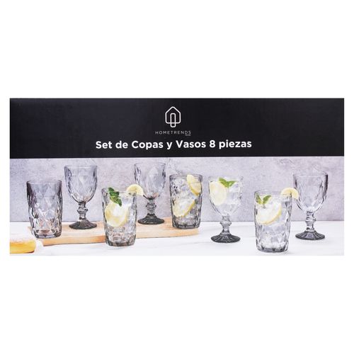 Ht Set De Copas Y Vasos 8pzs
