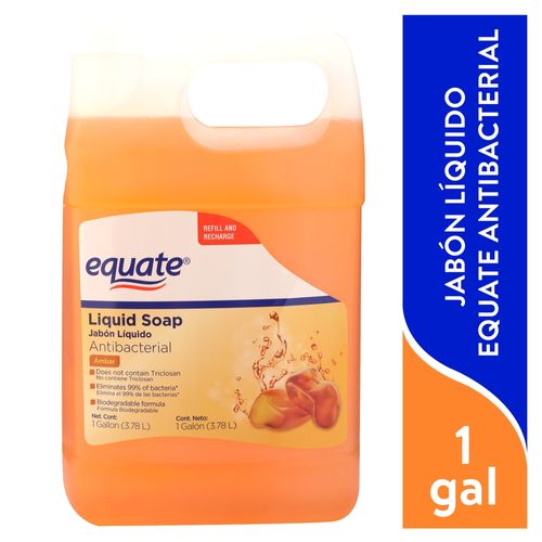 Jabón Líquido Equate Antibacterial Ambar -3785ml