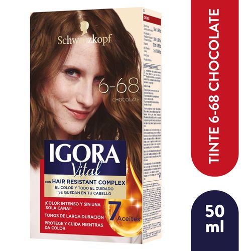 Tinte para cabello Schwarzkopf igora 68 chocolate - 145 ml