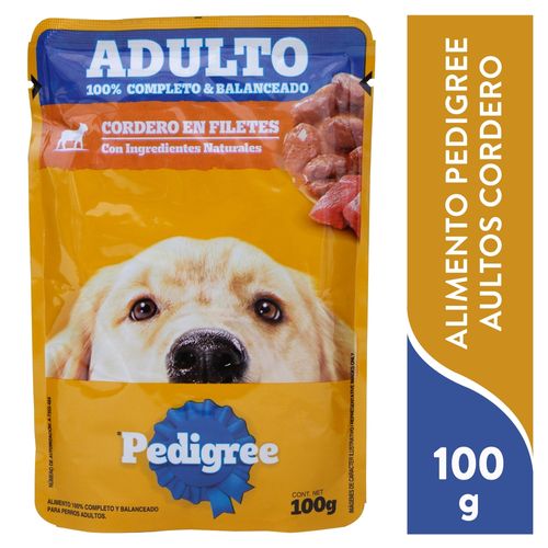 Alimento húmedo Pedigree para perro adulto sabor cordero - 100 g