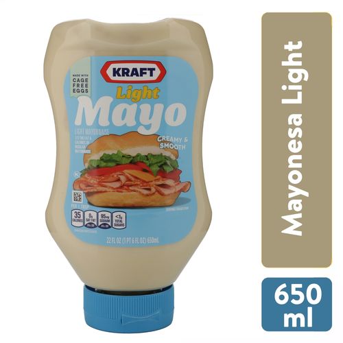 Mayonesa Kraft Light Botella - 624g