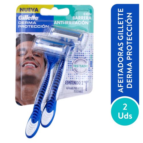 Rasuradora Gillette Derma Protección con Barra Anti-irritación - 2 Uds