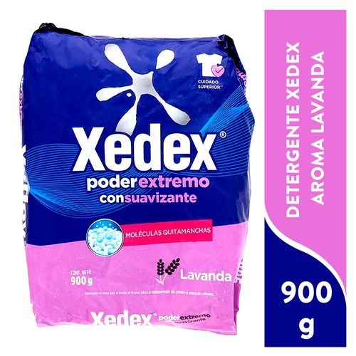 Detergente en polvo Xedex Poder Extremo Lavanda - 900 g