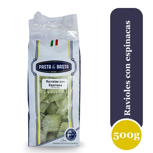 Ravioles Pasta y Basta con espinaca - 500 g