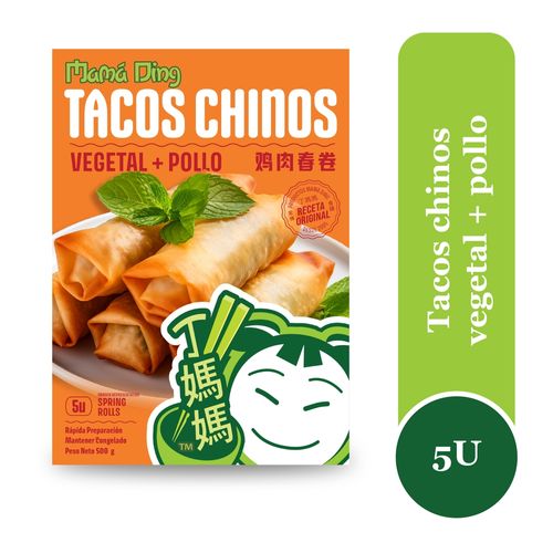 Taco chino Mamá Ding pollo y vegetales 5 Uds - 500 g