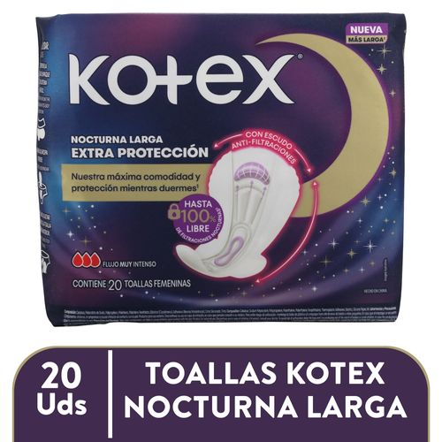Toalla Nocturna Kotex Extra Protec 20ea