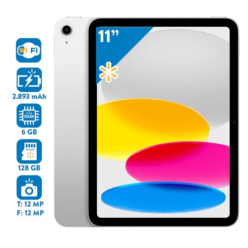 Tablet Apple 11 wifi 128GB color plateado