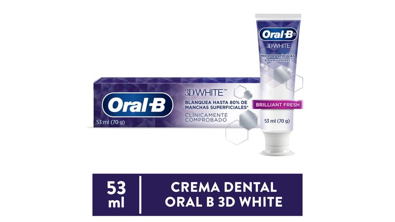 Carbón Activado Pasta De Dientes Oral B 3d White Oral B 3d White