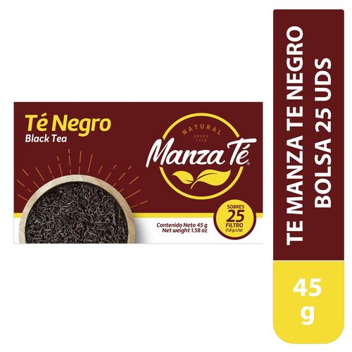 Té Manzaté  Negro 25 Uds - 45 g