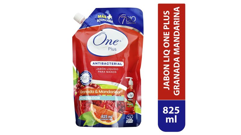 Comprar Jabón Liquido One Plus Antibacterial Granada Mandarina