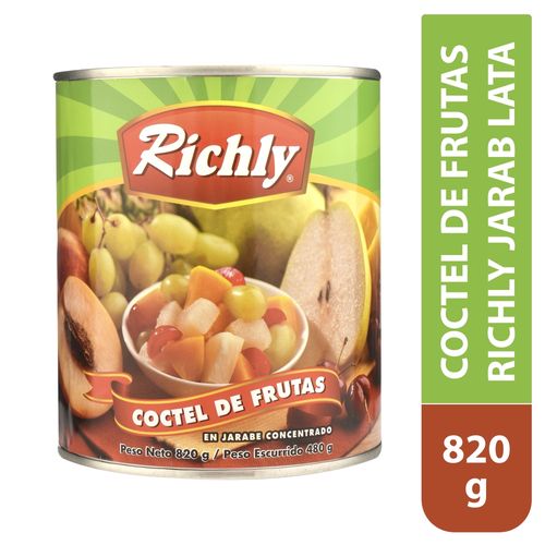 Coctel de frutas Richly jarabe lata - 820 g