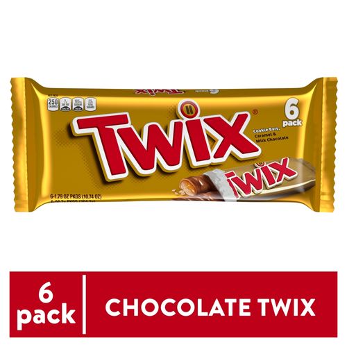 Chocolate Twix con relleno de caramelo 6 pack - 304.2 g