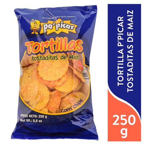 Tortilla P'Picar tostaditas de maíz - 250 g
