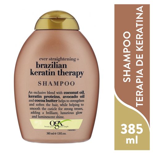 Shampoo Organix terapia keratina brasileña - 385 ml