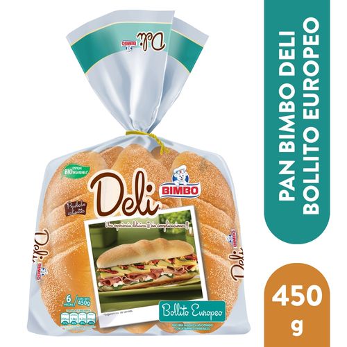 Pan Bimbo deli bollito europeo 6 Pzas - 450 g