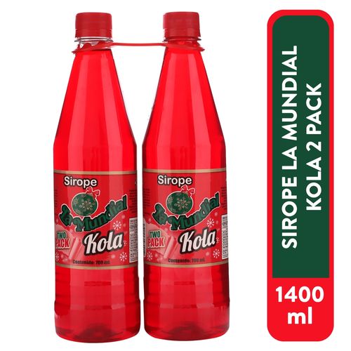 2 Pack Sirope La Mundial Kola - 1400ml
