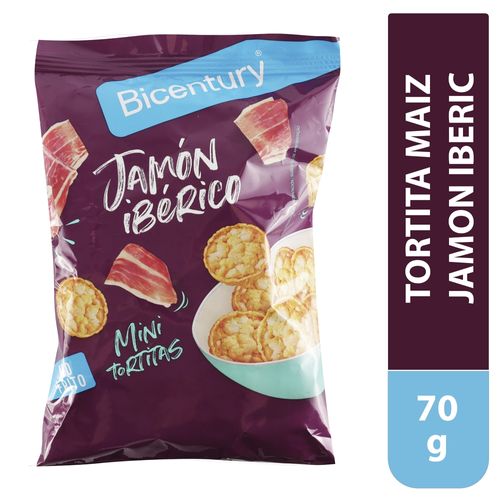 Tortita Bicentury maíz con jamón iberico - 70 g