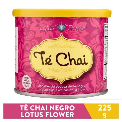Te Lotus Flower chai negro lata - 225 g