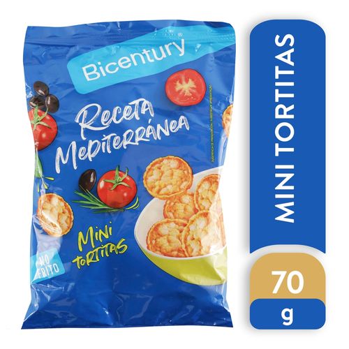 Tortita Bicentury maíz mediterraneo - 70 g