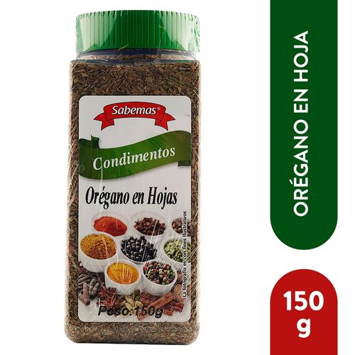 Orégano Sabemas En Hojas Frasco - 150 g