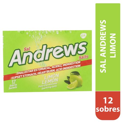 Sal Andrews sabor limón caja 12 sobres - Precio indicado por caja