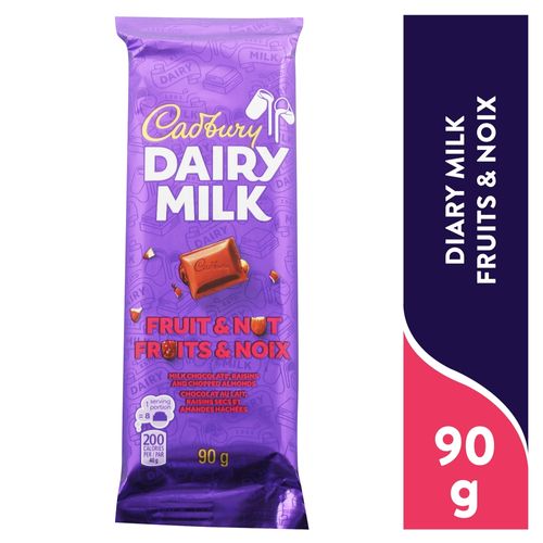 Chocolate Cadbury Fruit And Nut 90gr