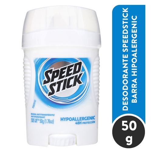 Desodorante Antitranspirante Speed Stick Hipoalergénico Barra 50 g