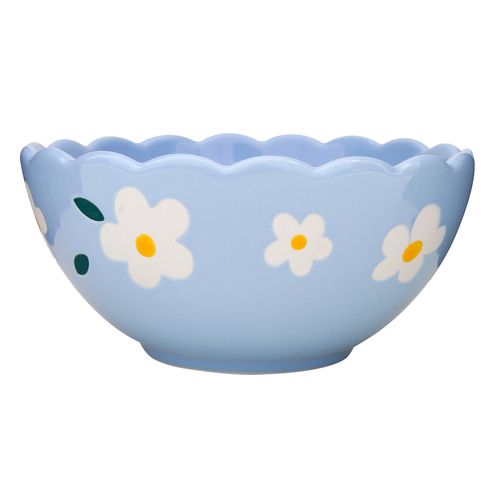Ms Bowl De Ceramica 6 Pulg Floral Azul