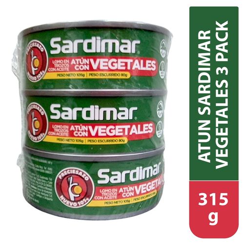 Atún Sardimar Vegetales 3 Pack - 315 g