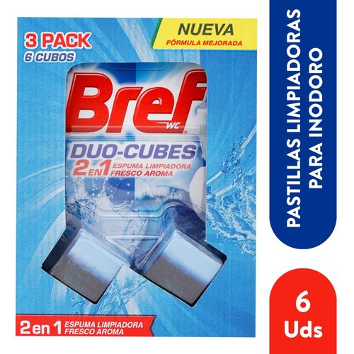 Pastillas Limpiadoras Bref Duo Cubes para Inodoro - 6 Uds