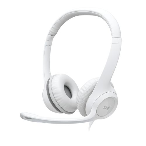 Audífonos con micrófono y cable H390 de Logitech Blanco