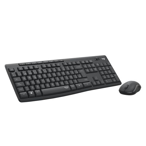 Combo teclado y Mouse silencioso inalámbrico Logitech MK295 Grafito