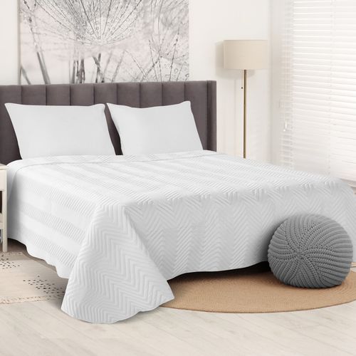 Cubrecama Jiron premium blanco twin