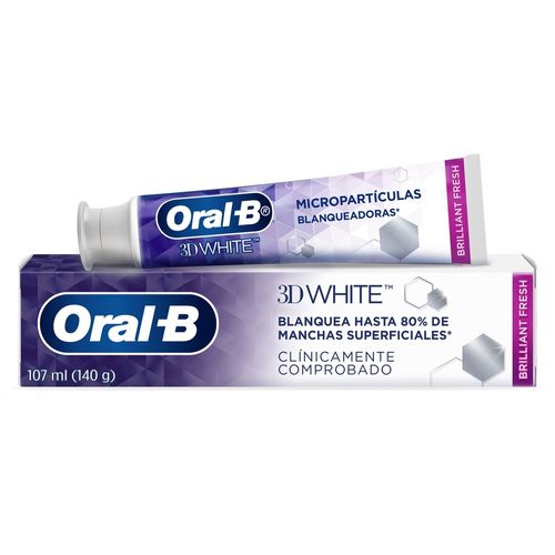 Pasta Dental Oral-B 3D White Brilliant Fresh - 107Ml