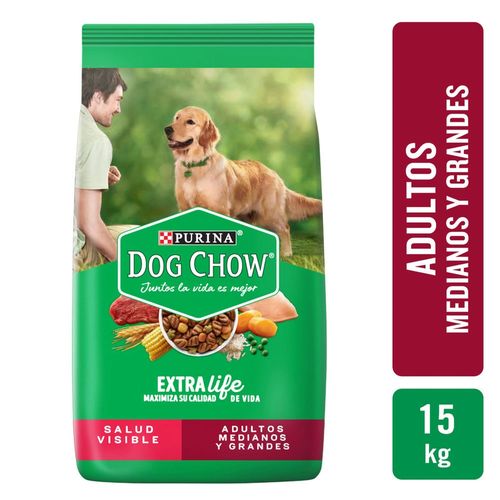 Alimento Purina Dog Chow Perro Adulto Medianos y Grandes - 15 kg