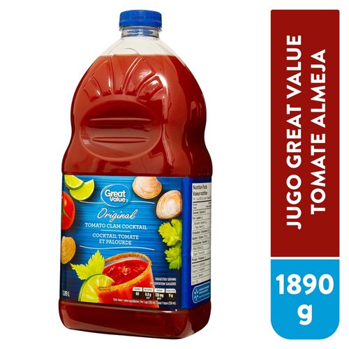 Jugo Great Value Tomate Almeja Original 1890Ml