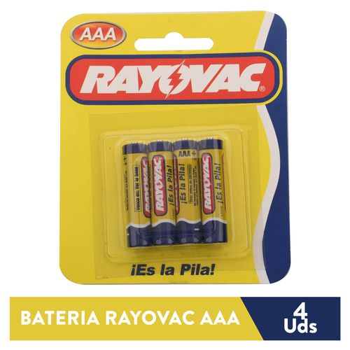 Bateria Rayovac Zinc Carbon AAA - 4 Unidades