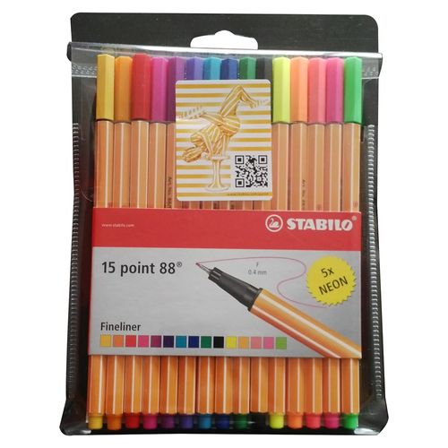 Plumilla Stabilo Point 88 Surt 15 Clrs