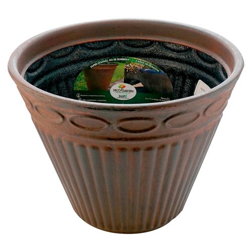 Maceta Plastica Larissa Dorada 30 Cm