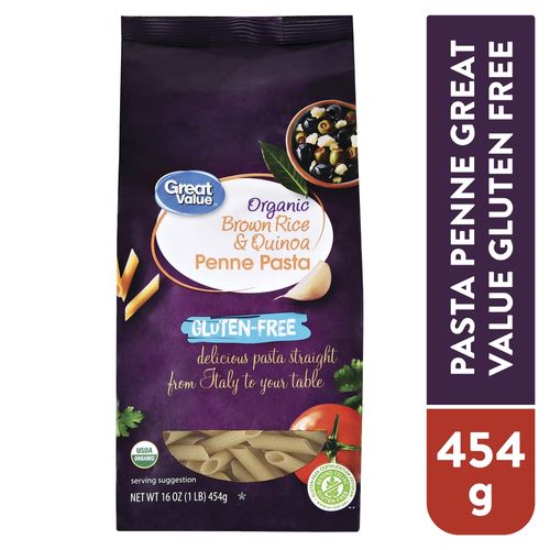 Pasta Great Value Penne Libre De Gluten - 454 g