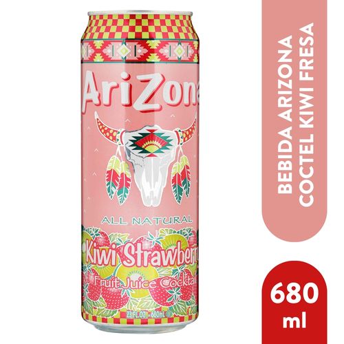 Bebida Marca Arizona Coctel Kiwi Fresa Lata -680ml