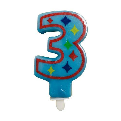 Vela Fantasy Colores No3 - Unidad