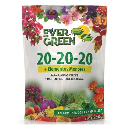 Fertilizante Ever Green En Polvo Para El Mantenimiento De Plantas Verdes y Orquídeas - 500 g