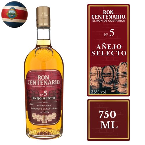 Ron Centenario Añejo Selecto 5 años - 750 ml