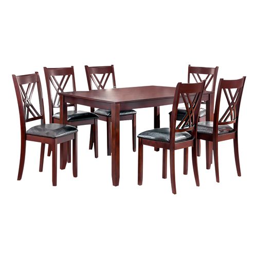 Juego comedor Home Trends color café oscuro - 7 Pzas
