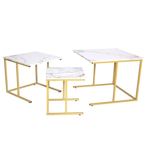 Mesas Home Trends estampado marmol - 3 Pzas