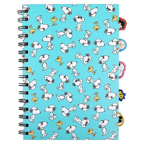 Cuaderno Snoopy espiral con separadores