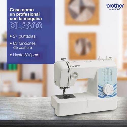 Máquina de coser Brother 27 puntadas color blanco Xl2800