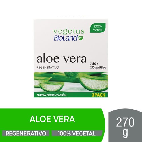 Jabón Bioland Aloe Vera - Pack de 3 - 270g