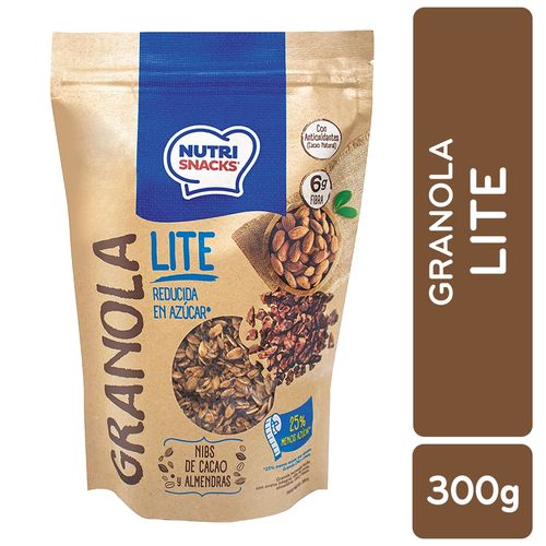 Granola lite Nutrisnacks con nibs de cacao y almendras - 300 g